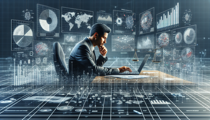 Digital marketer calculating time and costs, balancing profit and competitive pricing on a laptop.