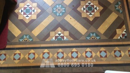 Victorian Tiles Restoration for Worn Minton Floor Revival
