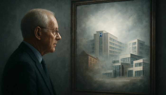 using lessons learned in new decisions: UK Strategies | DCL NHS leader gazes into misty mirror reflecting 2012 reforms as modern hospitals emerge